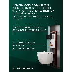 Комплект BAU 6 в 1: инсталляция BAU PRO, унитаз подвесной безободковый торнадо обратного потока Bau Dream 52х36 Hurricane-2, быстросъемное тонкое сиденье дюропласт микролифт, клавиша черная матовая/вставка хром, фото6