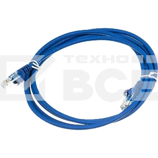 Кабель Патч-корд Lanmaster UTP LAN-PC45/U5E-2.0-BL вилка RJ-45-вилка RJ-45 кат.5е 2м синий LSZH (уп.:1шт)