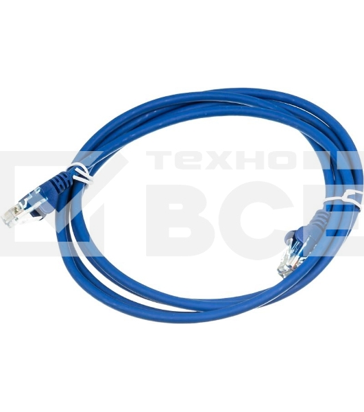 Кабель Патч-корд Lanmaster UTP LAN-PC45/U5E-2.0-BL вилка RJ-45-вилка RJ-45 кат.5е 2м синий LSZH (уп.:1шт)