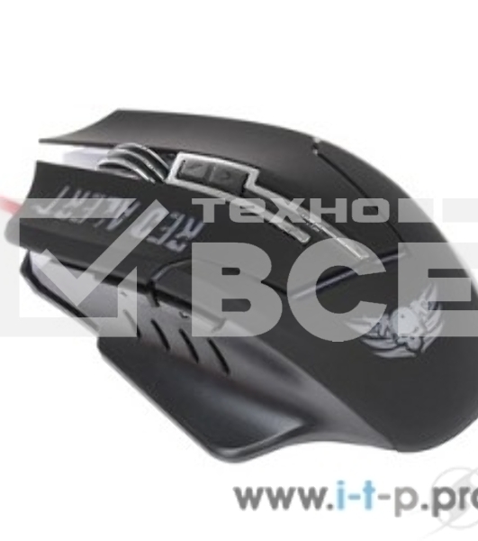 Мышь проводная Qumo Dragon War Red Alert черный, 2400 dpi, USB, кнопки - 7