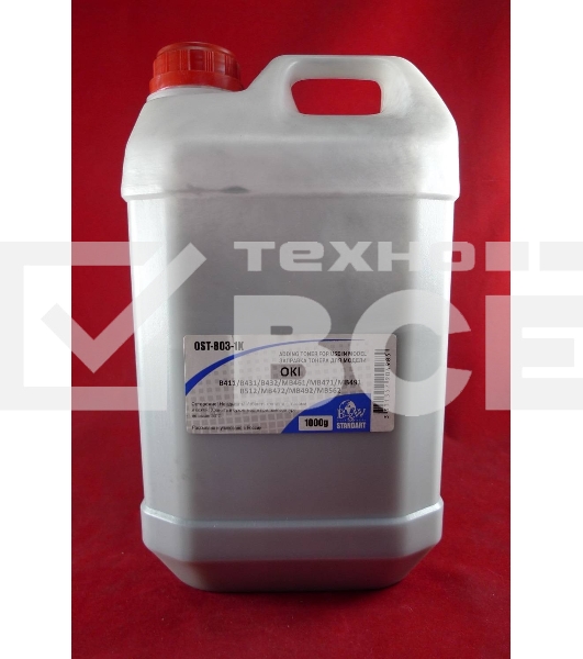 Тонер OKI B411/B431/B432/MB461/MB471/MB491/B512/MB472/MB492/MB562 Black (кан. 1кг) B&W Standart фас. Россия