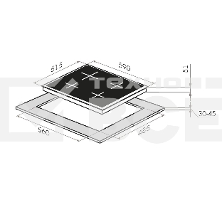 Газовая панель Maunfeld EGHS.64.43CS/G