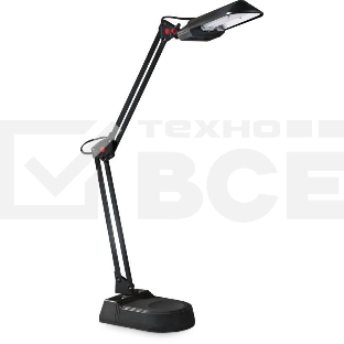 Лампа настольная CAMELION KD-017A С0211W черный в к-те база+струбцина