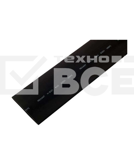 Трубка термоусадочная 40.0/20.0 1м черный Rexant 24-0007