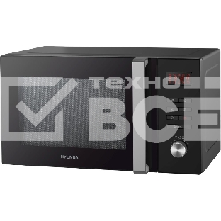Микроволновая печь Hyundai HYM-M2062 черный, 23 л, 800 Вт, переключатели - поворотный механизм/кнопки