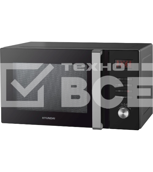 Микроволновая печь Hyundai HYM-M2062 черный, 23 л, 800 Вт, переключатели - поворотный механизм/кнопки