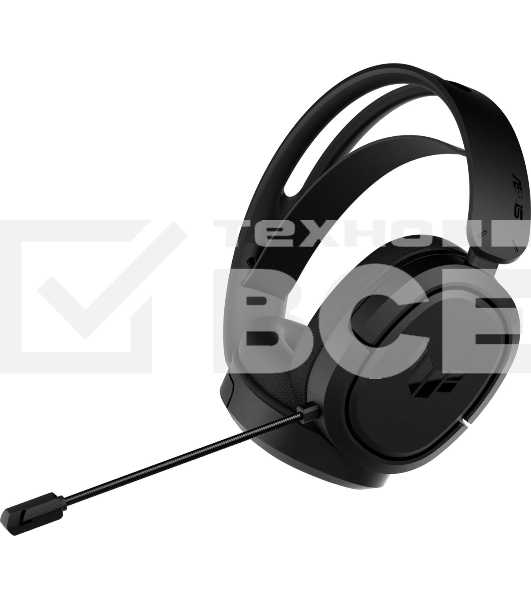 Игровые наушники ASUS TUF Gaming H1 WL чёрные (2.4 ГГц, 7.1 виртуально, 40мм, неодимовые магниты, 32 Ом, 20~20000 Гц, микрофон, USB-C, PC, Mac, PS4, Nintendo Switch, Xbox One, 90YH0391-B3UA00)