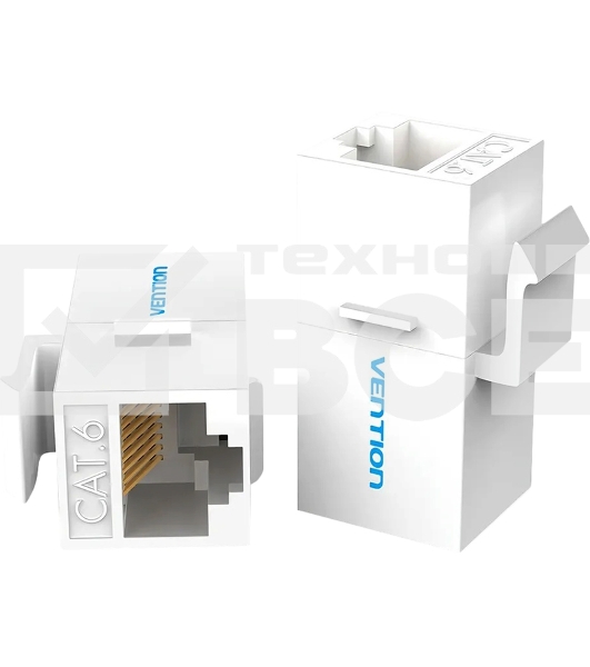 Адаптер-соединитель Vention RJ45 F / RJ45 F 8p8c кат. 6, Белый