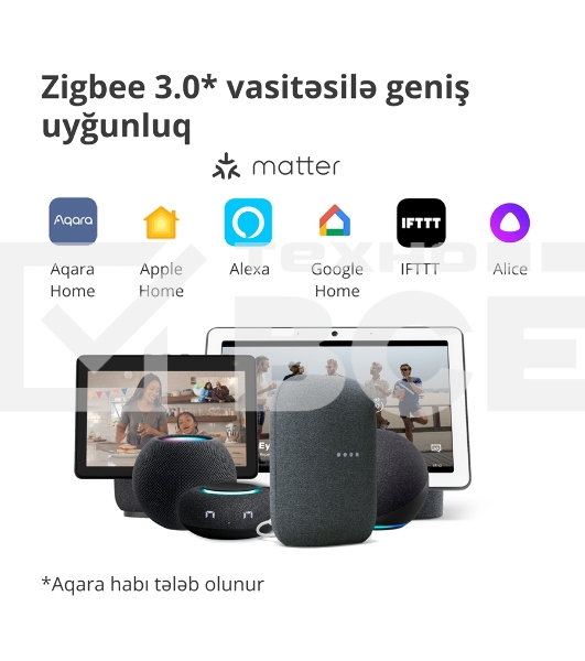 Термоголовка Aqara Smart Radiator Thermostat E1 (SRTS-A01) для радиат. резьбовой