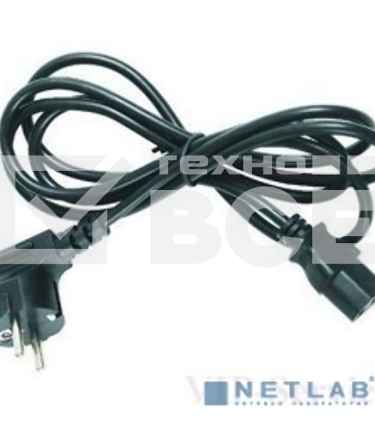 Кабель компьютер - розетка 3m 220V (Европейский стандарт) VCOM/TELECOM