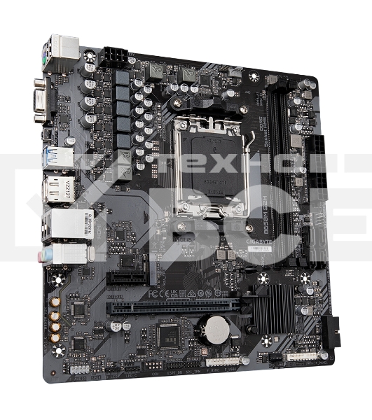 Материнская плата Gigabyte B650M S2H (V1.2), AM5, AMD B650, 2xDDR5, 4xSATA, 1xM.2, 1xPCI-E 4.0 x16, 3xUSB-A 3.2 Gen 1, 1xUSB-C 3.2 Gen 1, 1x 1Gb LAN, 3x3.5 мм, 7.1, Micro-ATX