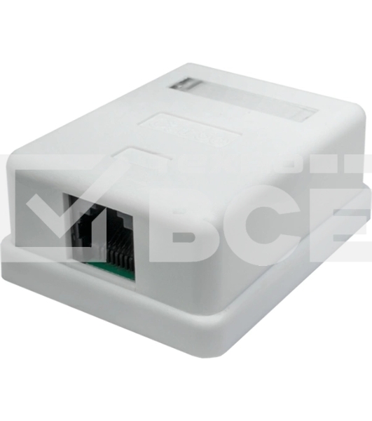 Розетка Suprlan 10-0307-1, наклад. RJ45 1 кат.5E UTP