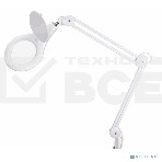 Лупа на струбцине Rexant, круглая, 5D, с подсветкой 108 LED, белая, фото2