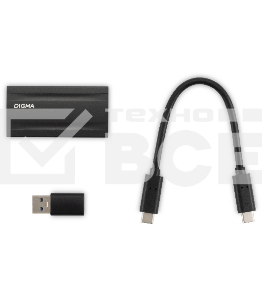 Внешний накопитель SSD Digma USB3.2 Gen2x2 256GB DGSM8256G2MGG MEGA X 1.8