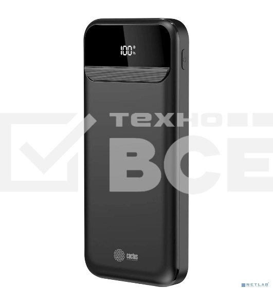 Мобильный аккумулятор Cactus CS-PBFSCA-10000 10000mAh 4.5A 2xUSB-A/USB-C черный
