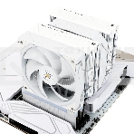 Кулер для процессора Thermalright Royal Pretor 130 белый (4-pin PWM, 158mm, Ni/Cu, 6x6mm, 1x120+1x130mm, 80.45CFM/81.88CFM, 29.4dBA/28.3dBA, 2150PM/1750RPM, S: 1200, 1700, 1851, 2011, 2066, 115X, AM4, AM5, white), фото3