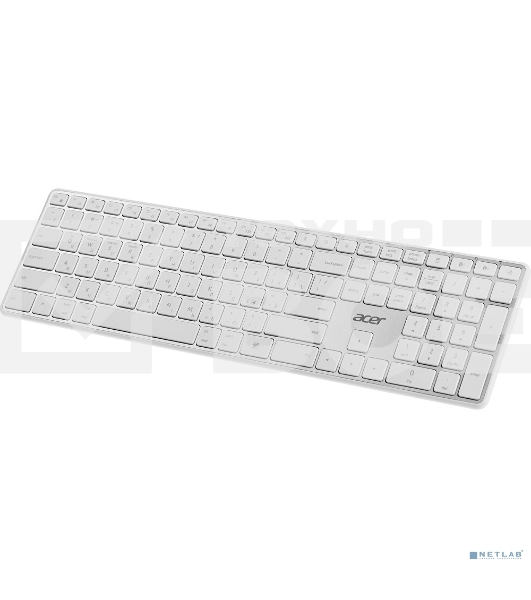 Клавиатура Acer OKR301 (ZL.KBDEE.015) беспроводная, USB, Bluetooth/Радиоканал, белый/серебристый