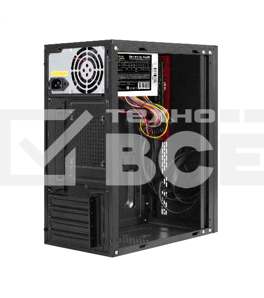 Корпус Minitower ExeGate BAA-403U-AAA400 (mATX, БП AAA400 с вент. 8см, 1*USB+1*USB3.0, HD Audio, черный)