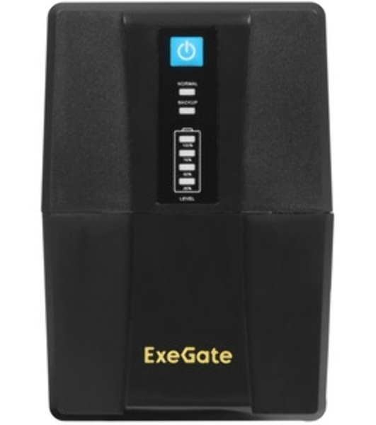 Источник бесперебойного питания ExeGate Power NB-850.LED.AVR.4C13 (850VA/510W, LED, AVR, 4*C13, батарея 12V 9Ah, черный)