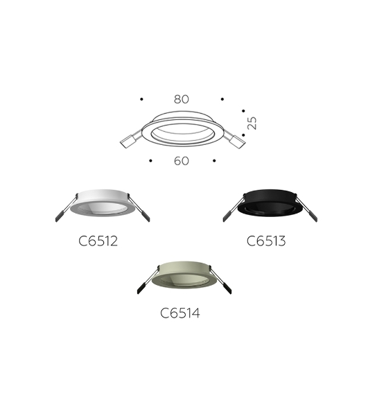 Корпус светильника C6513 SBK черный песок D80*H25mm MR16 GU5.3