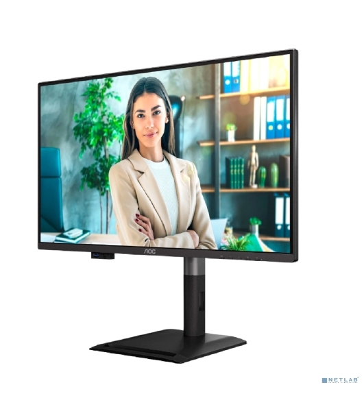 Монитор 27' AOC Q27P4U IPS 2560x1440, 120 Гц, 4 мс, 16:9, 350 кд/м², 2xHDMI 2.0, DP 1.2, USB-C (15 Вт PD), USB Hub (3x USB-A), 3.5 Jack, динамики (2x2 Вт), HDR10, Adaptive-Sync, черный