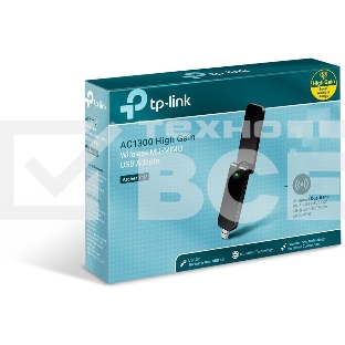 Адаптер TP-Link Wi-Fi AC1300 High Gain Wi-Fi USB Adapter, USB 3.0, External antenna