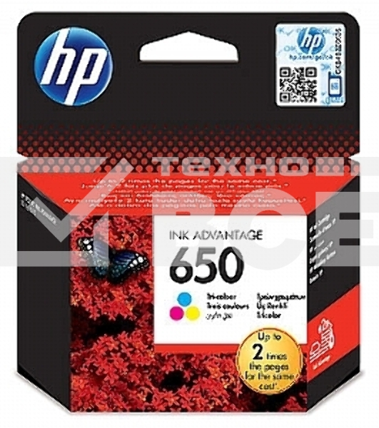 Картридж струйный HP 650 CZ102AE многоцветный для HP DJ IA 2515/2516 (200стр.)