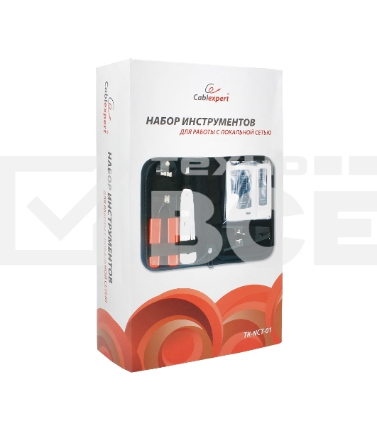 Монтажный инcтрумент Gembird TK-NCT-01 Набор инструментов для работы с локальной сетью (4 предмета) набор