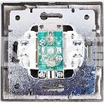 Розетка 1-м СП Мира 16А IP20 без заземл. со вставкой керамика черн. бархат LEZARD 701-4242-121, фото3