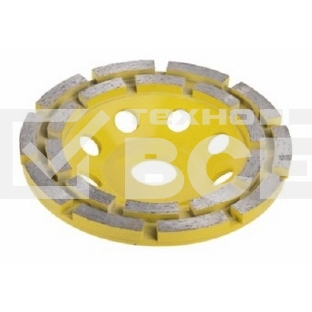 Чашка шлифовальная STAYER PROFESSIONAL 33381-125 алмазная сегментная двухрядная высота 22.2мм 125м