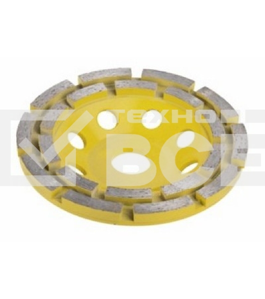 Чашка шлифовальная STAYER PROFESSIONAL 33381-125 алмазная сегментная двухрядная высота 22.2мм 125м