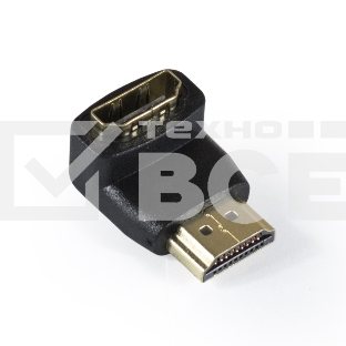 Переходник Exegate EX284919RUS HDMI-HDMI EX-HDMI90-FML (19M/19F, угловой, позолоченные контакты)