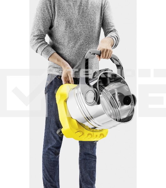 Строительный пылесос Karcher WD 5 S V-25/5/22 желтый, 1100 Вт, уборка сухая/сбор воды, пылесборник мешок/контейнер, 25 л
