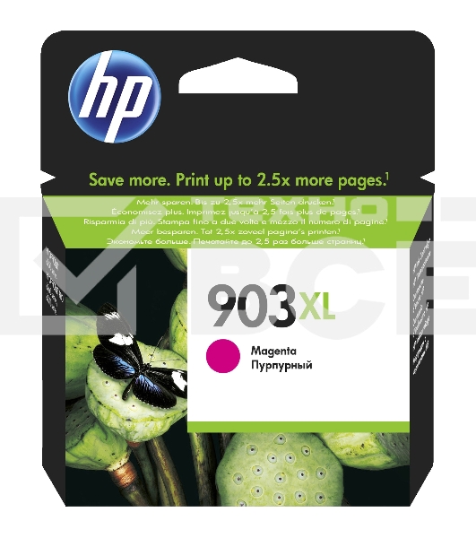 Картридж струйный HP 903XL T6M07AE пурпурный для HP OJP 6960/6970 (825стр.)