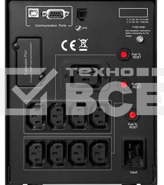 Источник бесперебойного питания CyberPower PR3000ELCDSL 3000VA/2700W USB/RJ11/45 (9 IEC)