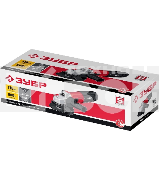 Угловая шлифовальная машина ЗУБР 115 мм, 800 Вт, компакт.