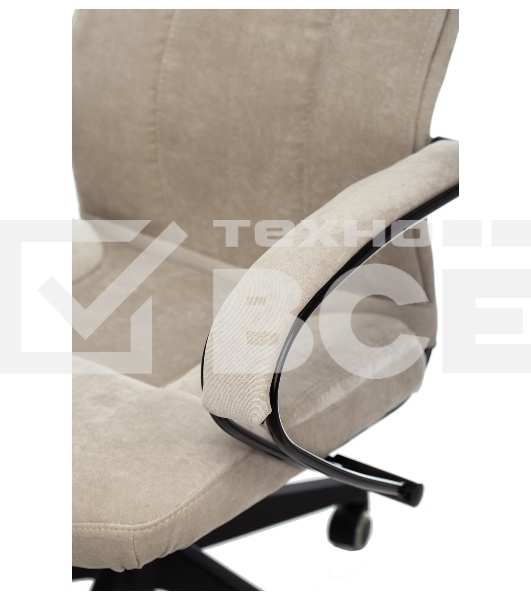 Кресло руководителя Бюрократ CH-608Fabric Light-21 песочный, крестовина пластик