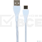 Кабель PERFEO USB A вилка - C вилка, 2.4A, голубой, силикон, 1 м, ULTRA SOFT (U4712), фото3