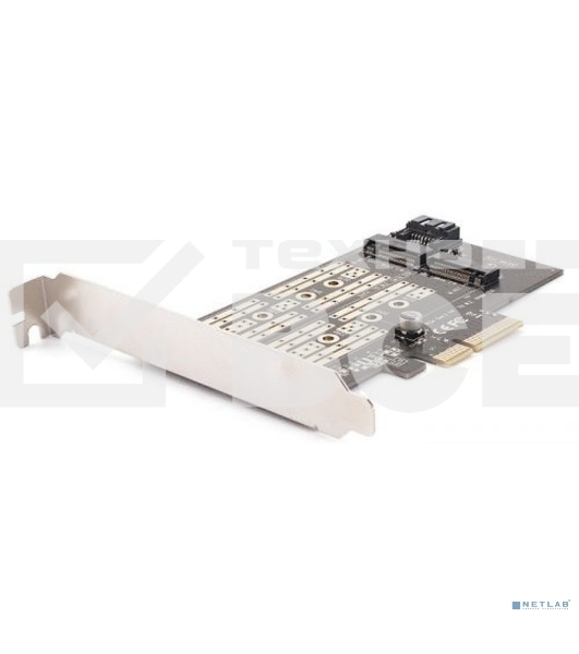 Адаптер AgeStar AS-MC02  PCI-E для M.2 SATA SSD+M.2 NVME SSD Card