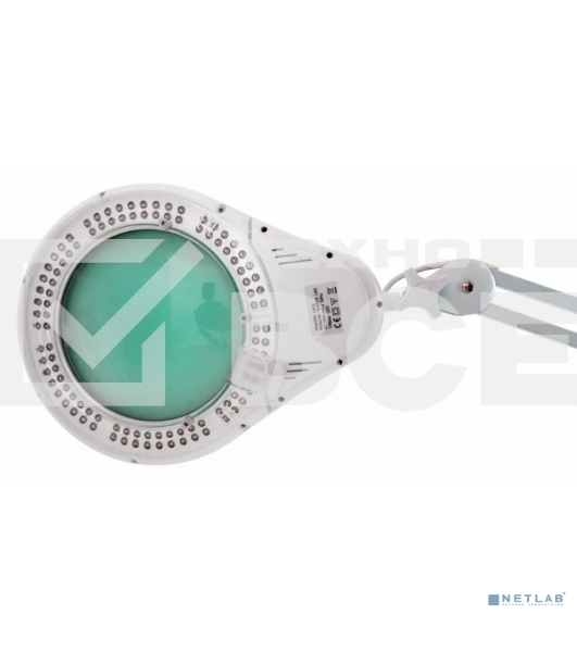 Лупа на струбцине Rexant, круглая, 5D, с подсветкой 108 LED, белая