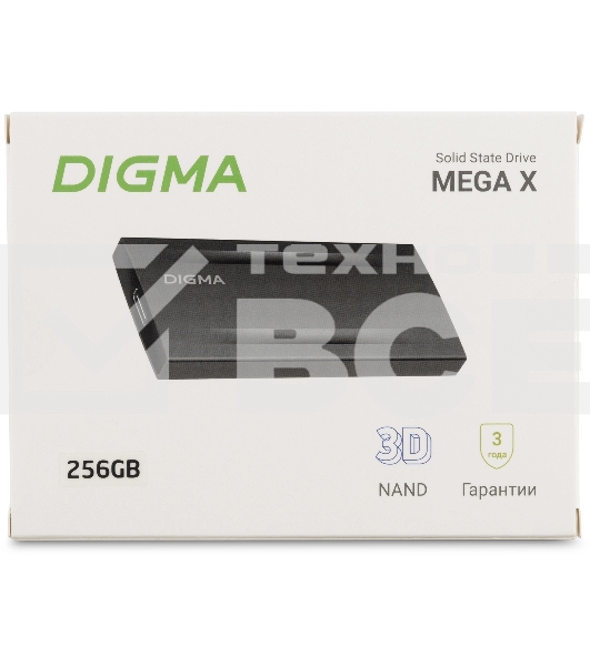 Внешний накопитель SSD Digma USB3.2 Gen2x2 256GB DGSM8256G2MGG MEGA X 1.8