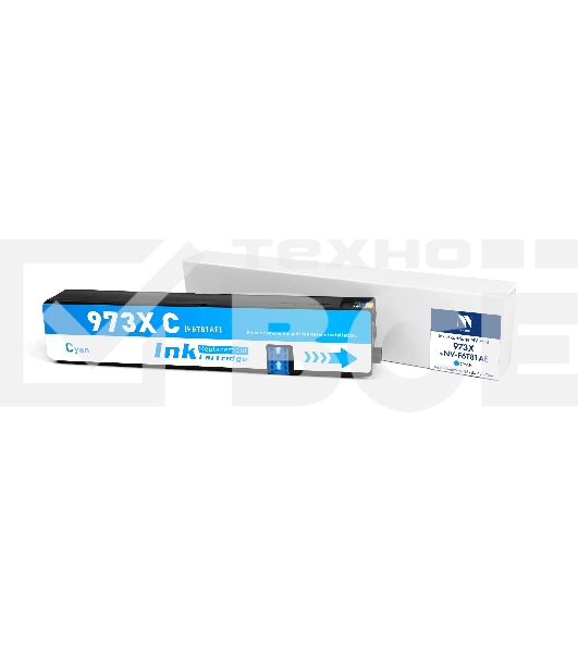 Струйный картридж NVPrint 973X (NV-F6T81AE) голубой для HP PageWide 352dw/377dw/Pro 452d/477/552/577/Managed P55250dw/ P57750dw (7000 стр) совместимый