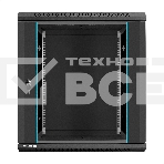Шкаф телекоммуникационный 19' настенный 12U ExeGate EC-WM-12U.450.G.BLACK (19', 12U, 600x450x635 мм (ШхГхВ), передняя дверь закаленное стекло, съемные боковые панели, пыле- и влагозащита IP23, черный RAL 9004), фото12