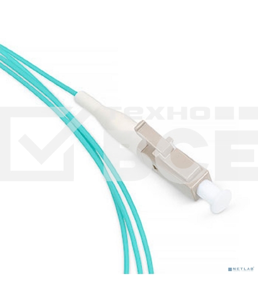 Пигтейл Cabeus, LC, OM3 50/125, 1,5м, бежевый хвостовик, бирюзовый