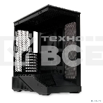 Компьютерный корпус без блока питания HSPD F711-TGbK, Panoramic Full Tower, Black, TG, 0.7 SPCC, no fans ATX, mATX, mITX 190/420/280мм 2x2.5', 2x3.5', 7xPCI 1xUSB-A 3.0, 1xUSB-C 445x235x475мм, фото20