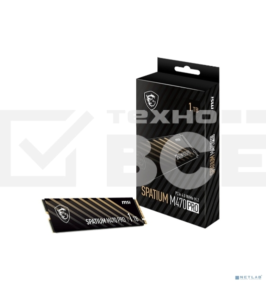Накопитель SSD MSI M.2 2280 1Tb SPATIUM M470 PRO Client SSD S78-440L0J0-P83, PCIe Gen4x4 with NVMe