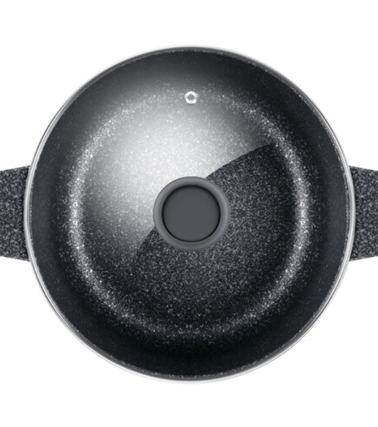 Кастрюля Maunfeld GRETA MF24GRTT01CR из литого алюминия со стеклянной крышкой, 24 см, 4 л