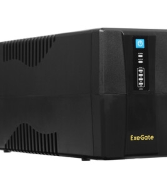 Источник бесперебойного питания ExeGate Power NB-850.LED.AVR.4C13 (850VA/510W, LED, AVR, 4*C13, батарея 12V 9Ah, черный)