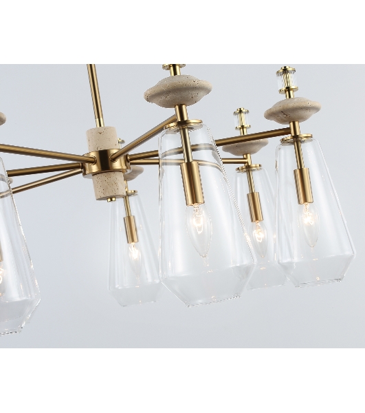 Люстра Ambrella light LH53306/7 BS/CL латунь/прозрачный E14*7 max 40W D770*925