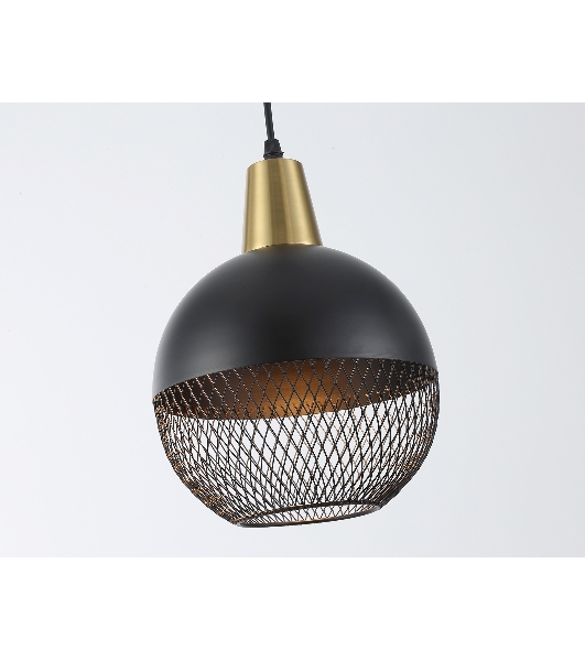 Светильник Ambrella light TR8504 BK/CP черный/медь E27 max 60W D200*1000
